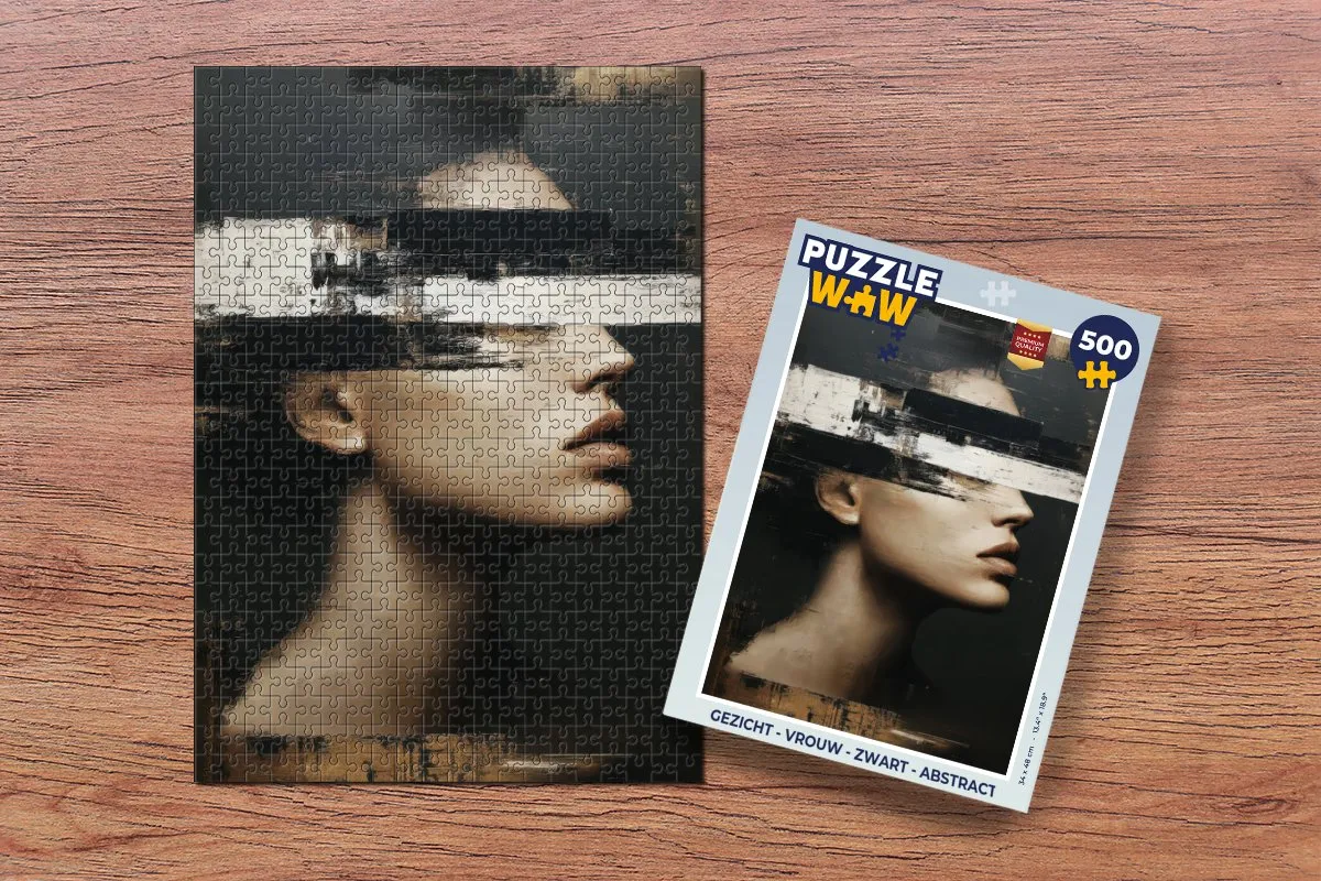 PuzzleWow Gezicht Vrouw Abstract Legpuzzel 500 Stuks - MPN 8721406859710