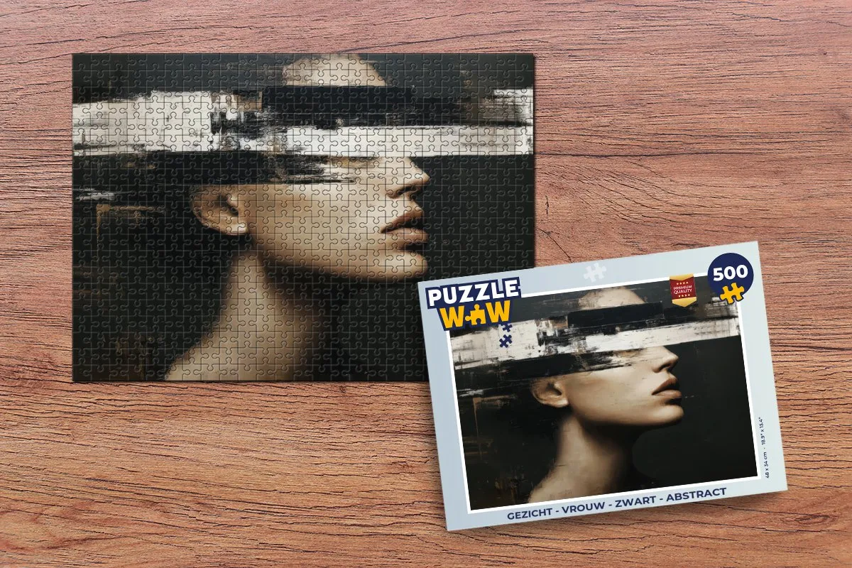 PuzzleWow Gezicht Vrouw Abstract Legpuzzel 500 Stuks - MPN 8721406859710