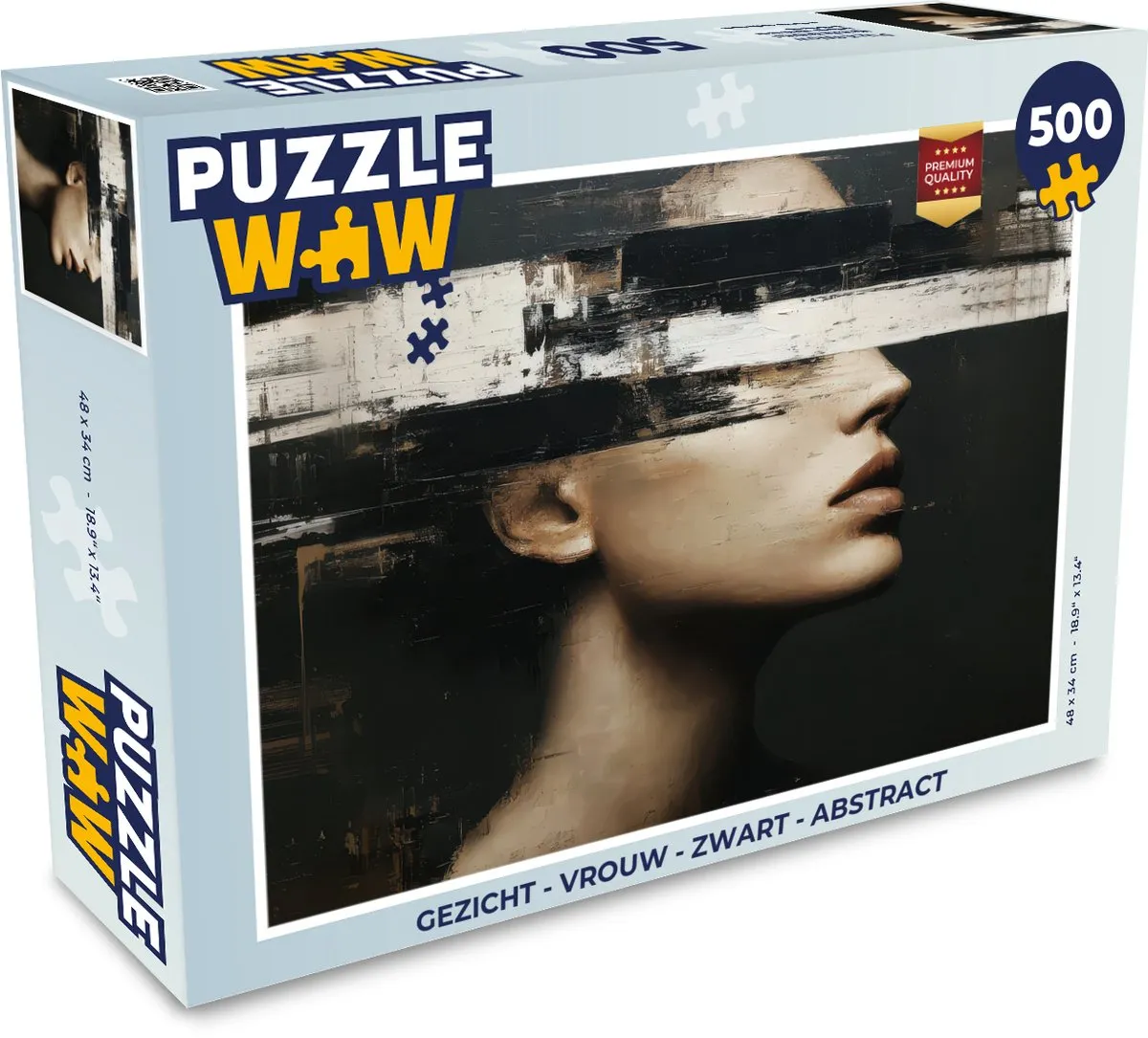 PuzzleWow Gezicht Vrouw Abstract Legpuzzel 500 Stuks - MPN 8721406859710