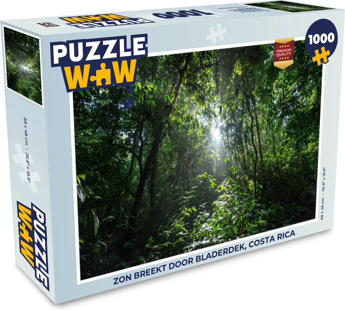 PuzzleWow Legpuzzel Costa Rica 1000 Stuks - Multicolor