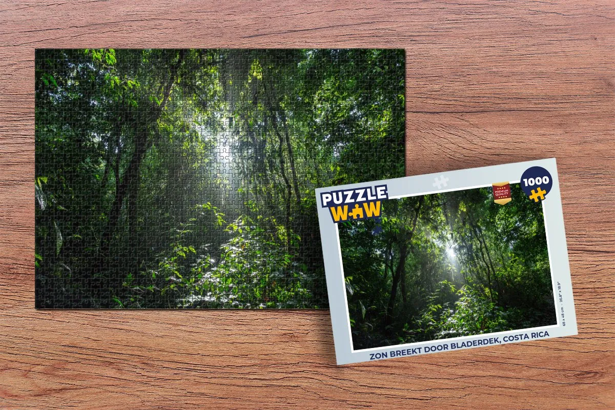 PuzzleWow Legpuzzel Costa Rica 1000 Stuks - Multicolor