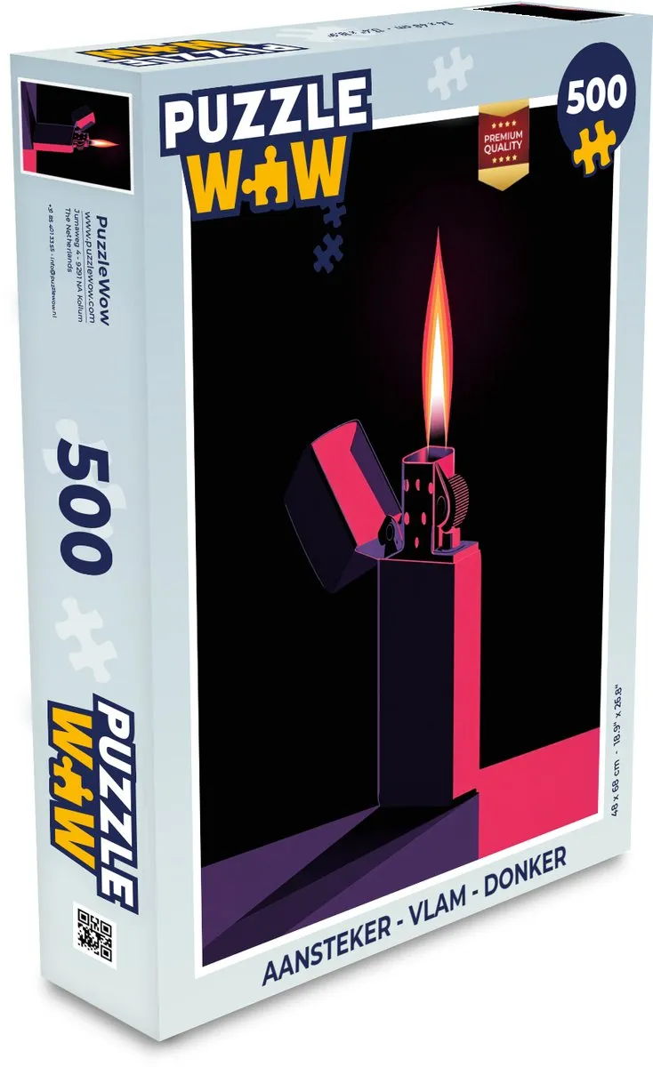 PuzzleWow Aansteker Vlam Legpuzzel 500 Stuks