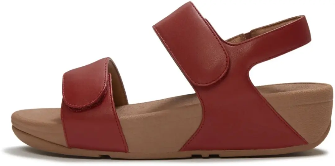 FitFlop Lulu Adjustable Leather Back-Strap Sandals Dames Sandalen - Burnt Berry - afbeelding 3 van 6