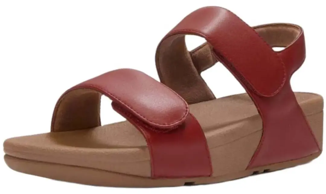 FitFlop Lulu Adjustable Leather Back-Strap Sandals Dames Sandalen - Burnt Berry - afbeelding 4 van 6