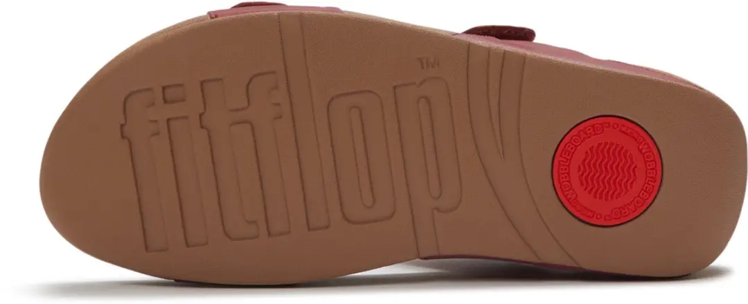 FitFlop Lulu Adjustable Leather Back-Strap Sandals Dames Sandalen - Burnt Berry - afbeelding 6 van 6