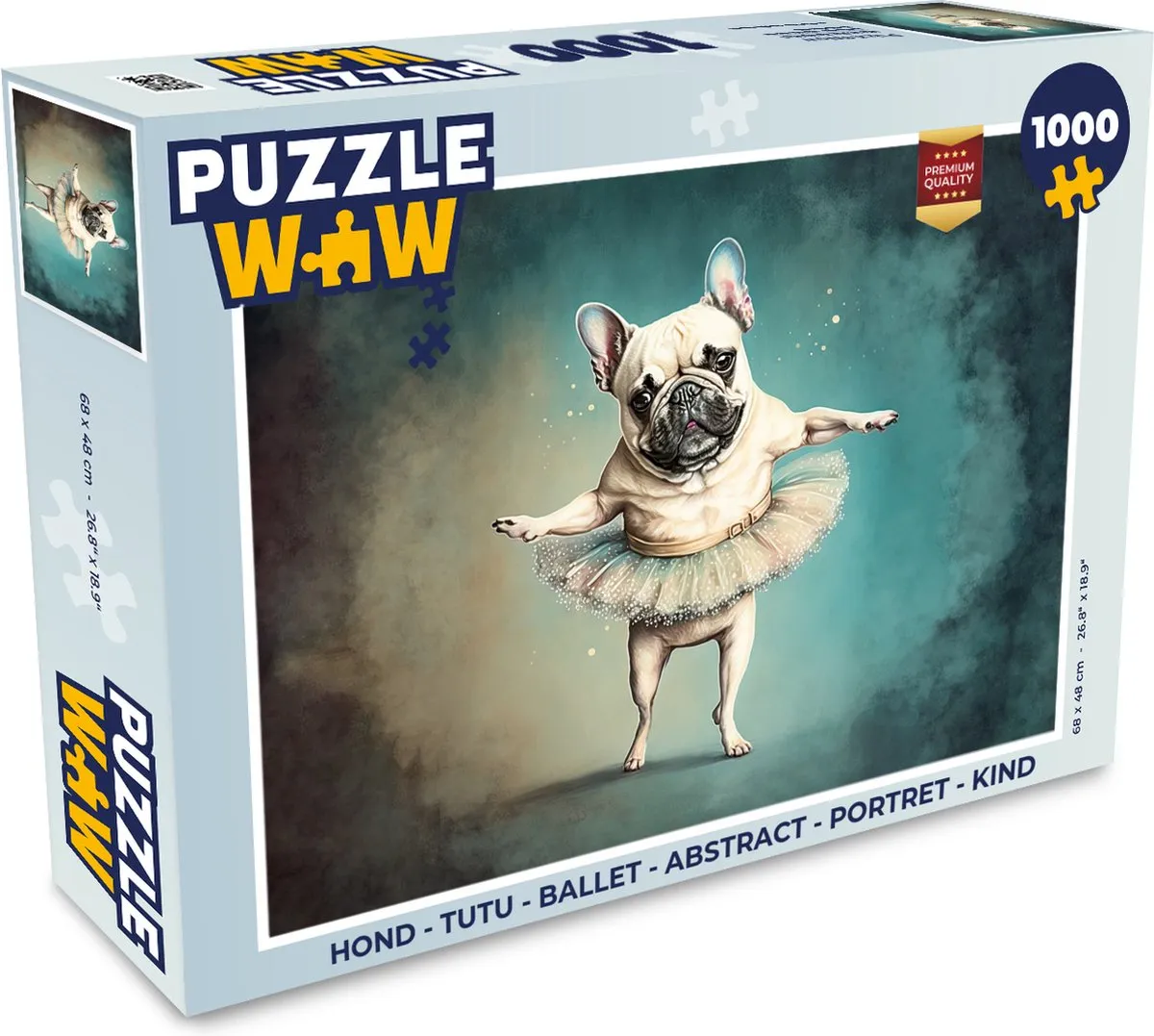 PuzzleWow Legpuzzel 1000 Stuks - Tutu Ballet Abstract Portret - Multicolor