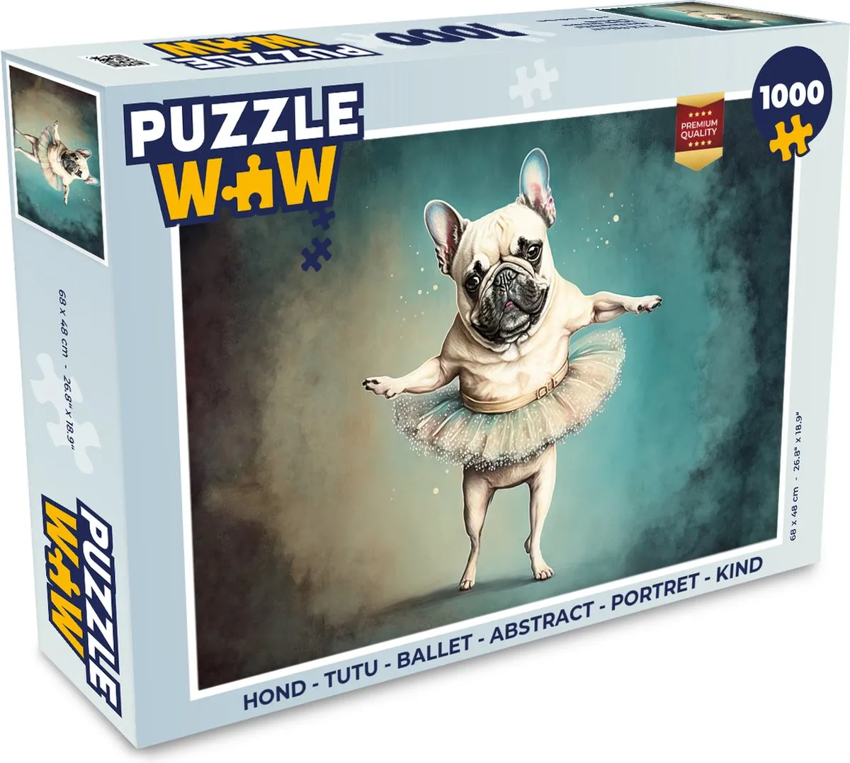 PuzzleWow Legpuzzel 1000 Stuks - Tutu Ballet Abstract Portret - Multicolor