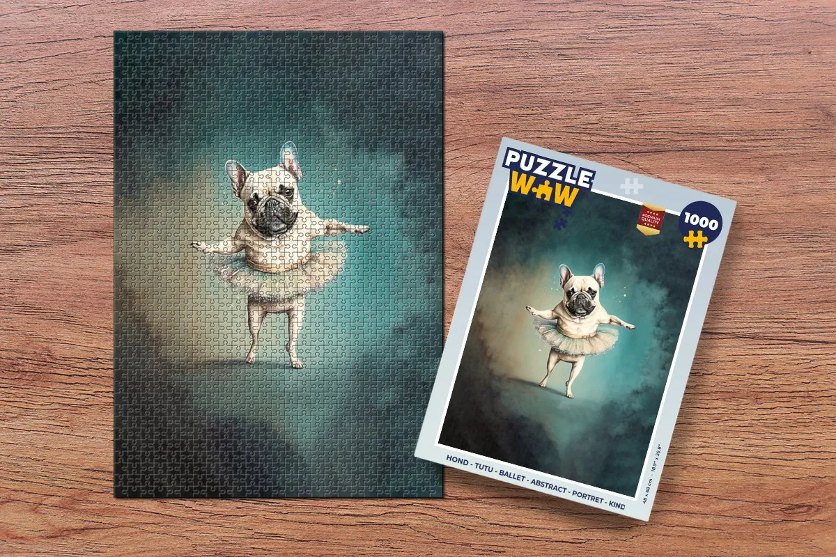 PuzzleWow Legpuzzel 1000 Stuks - Tutu Ballet Abstract Portret - Multicolor