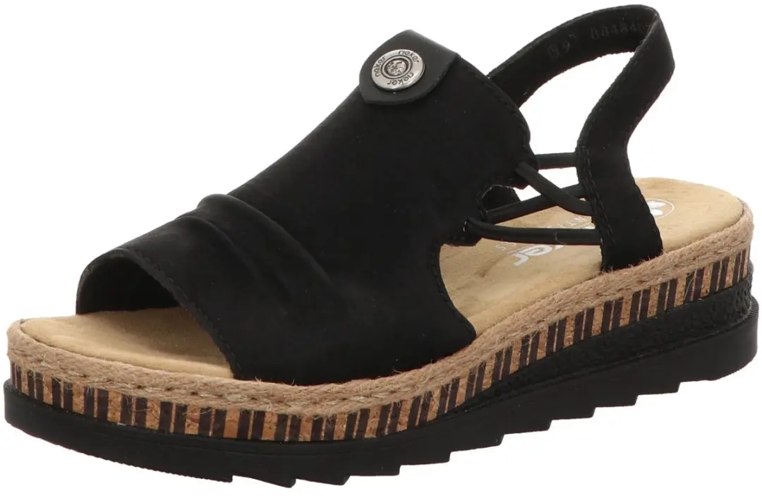Rieker Damen Sandalette in schwarz