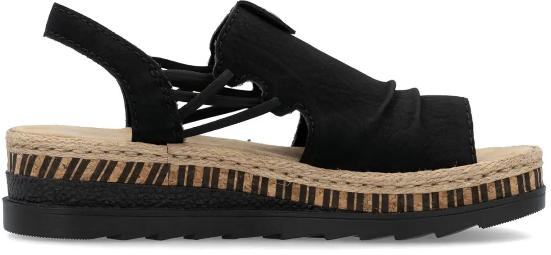 Rieker V7972 Damen Sandalette - Zwart - afbeelding 3 van 6