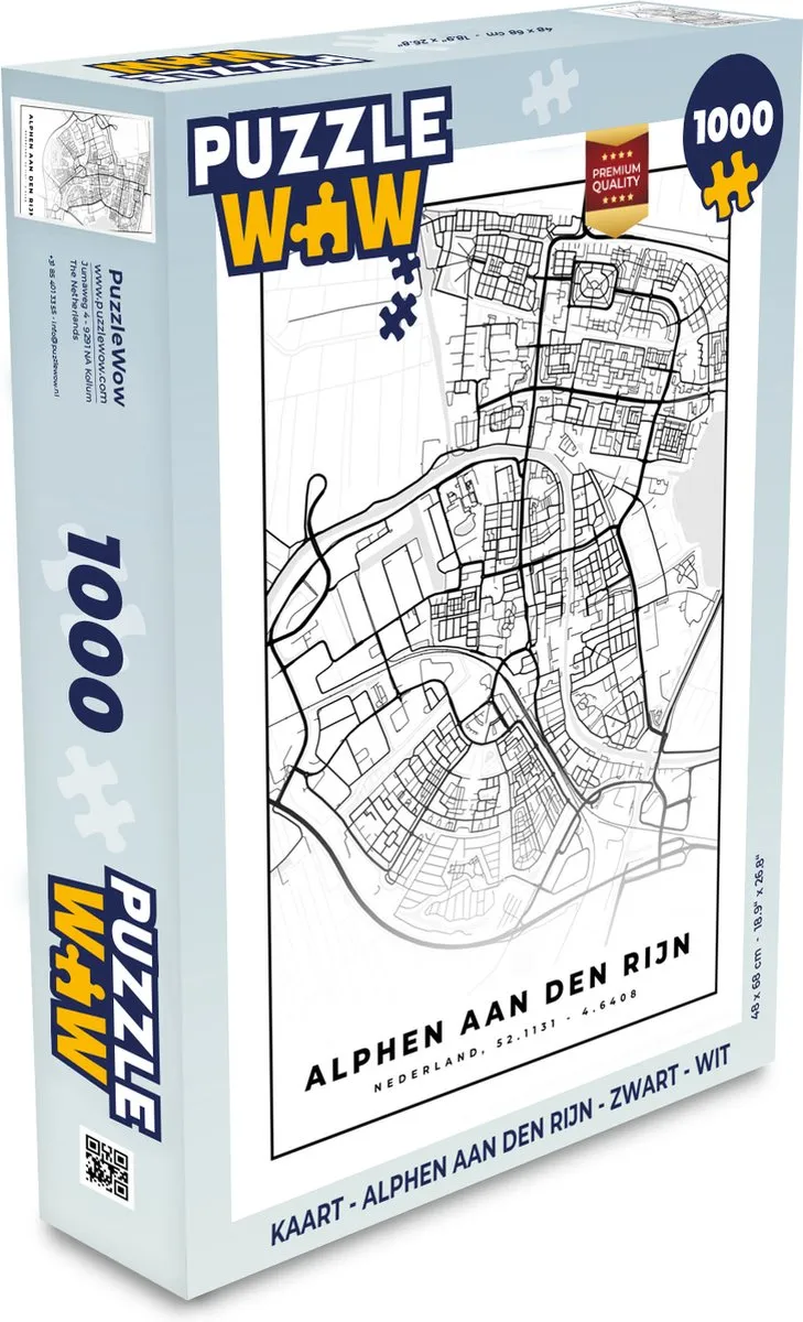 PuzzleWow Legpuzzel Alphen aan den Rijn 1000 Stuks - Multicolor