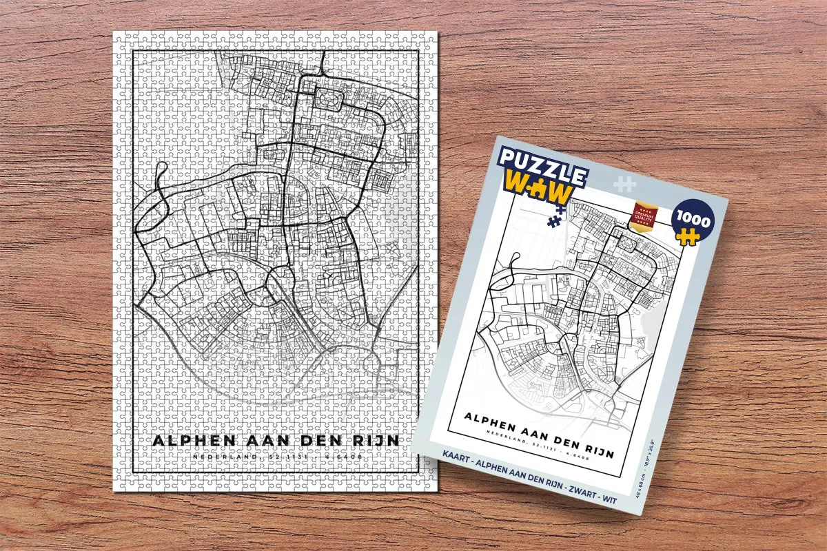 PuzzleWow Legpuzzel Alphen aan den Rijn 1000 Stuks - Multicolor