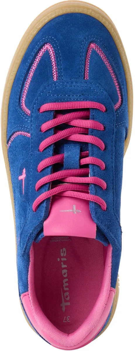Tamaris Dames Veterschoenen 38 - Koningsblauw