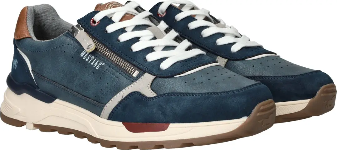 Mustang Heren Sneakers - Blauw - 40 - afbeelding 4 van 6