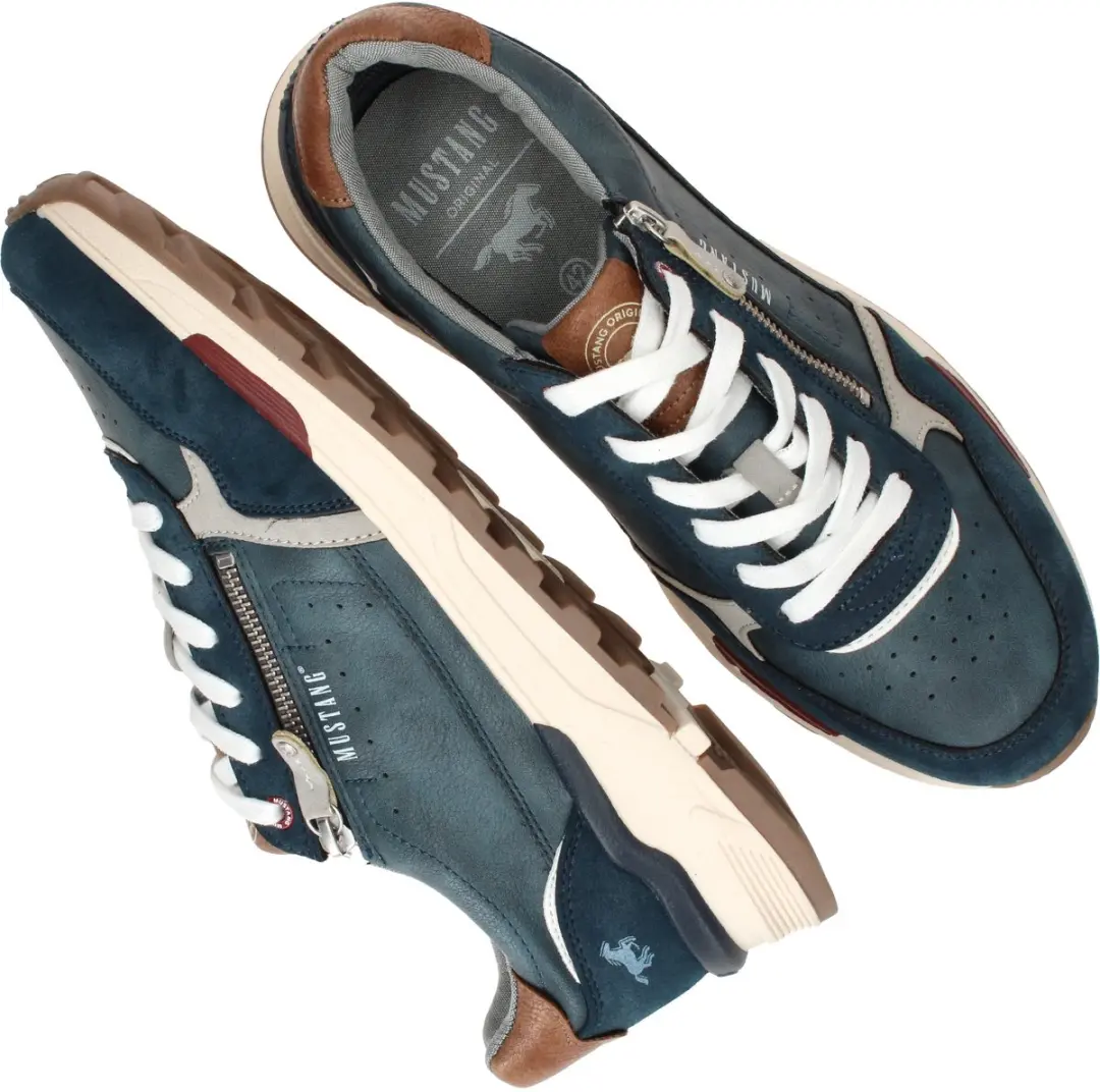 Mustang Heren Sneakers - Blauw - 40 - afbeelding 6 van 6