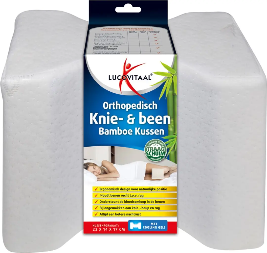 Lucovitaal Orthopedisch Knie- & Been Bamboe Kussen