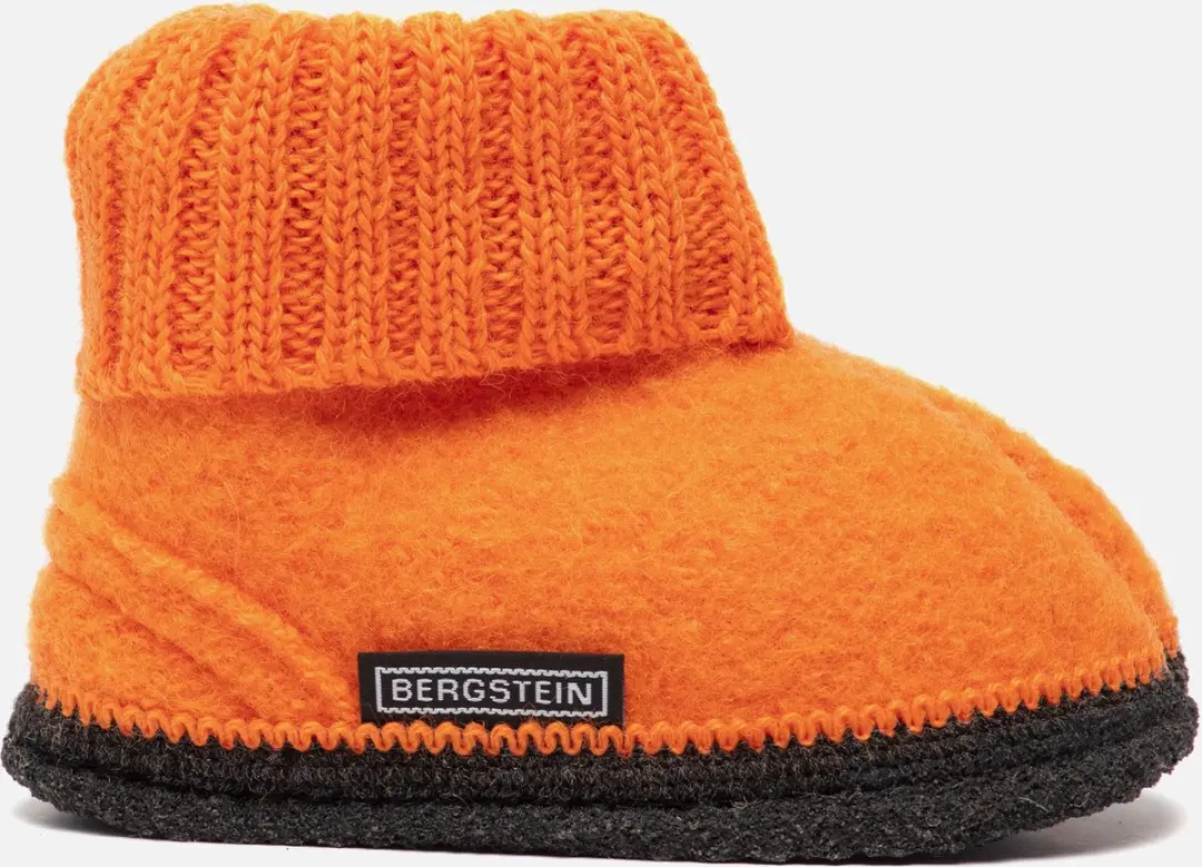 Bergstein Cozy slofjes oranje Schapenwol 750212