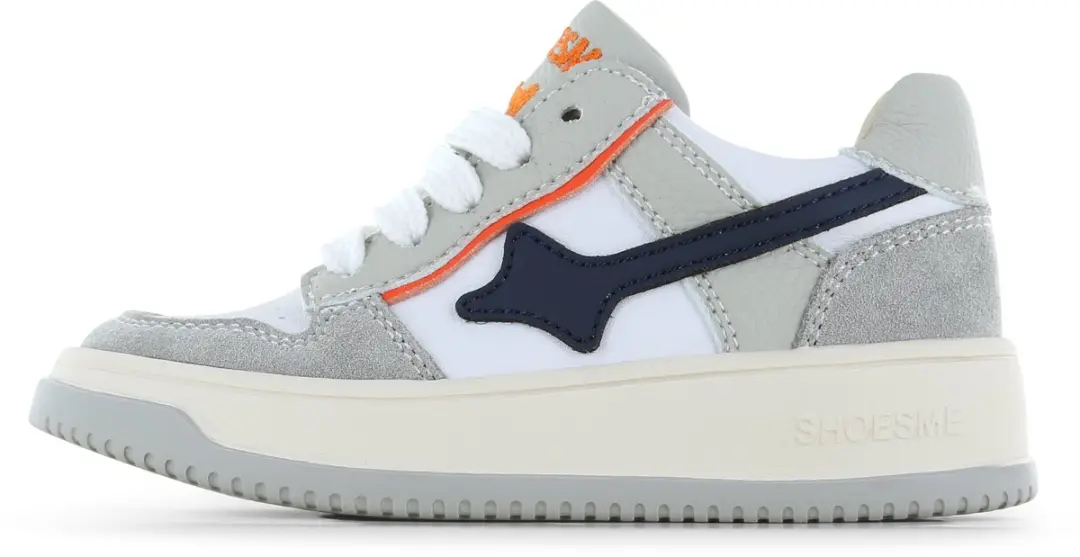 Shoesme Grijze Sneaker Veterschoenen 29 - Grey Blue Orange