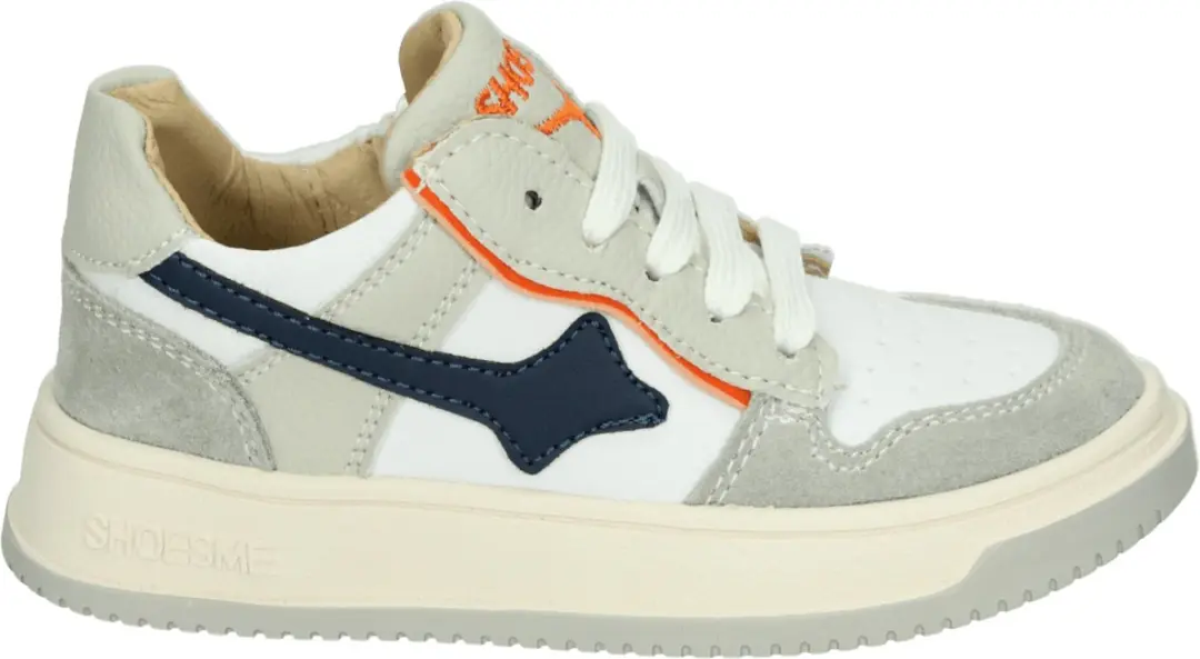 Shoesme Grijze Sneaker Veterschoenen 29 - Grey Blue Orange