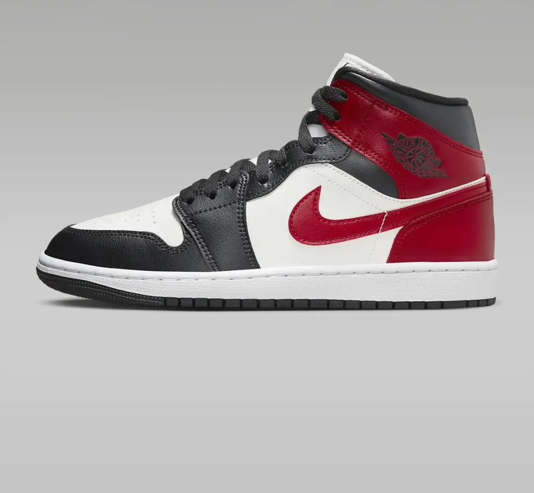 "Nike Nike Air Jordan 1 Mid Wmns ""Black Toe""