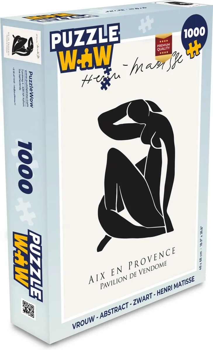 PuzzleWow Henri Matisse Abstract Legpuzzel 1000 Stuks - Multicolor