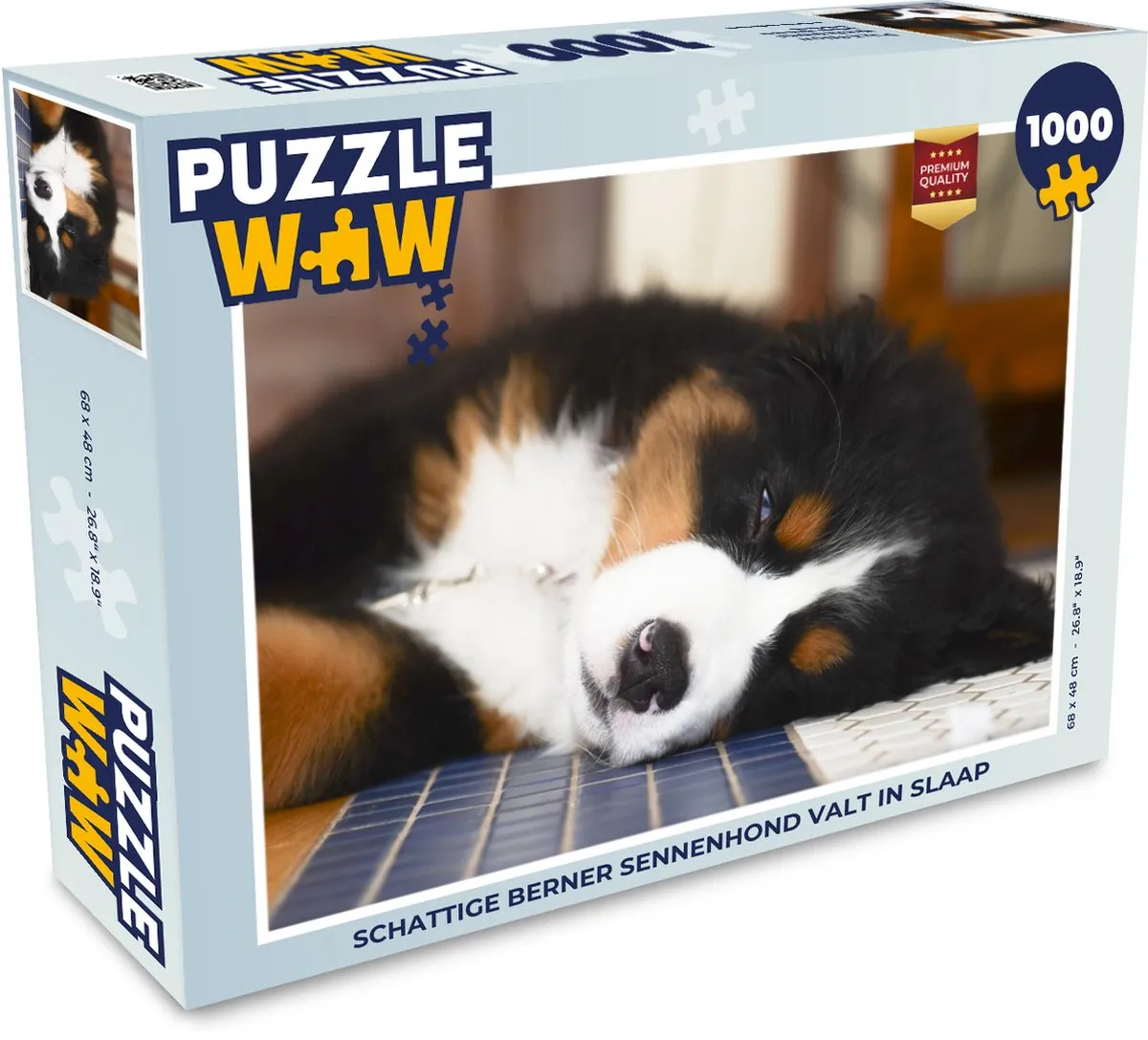 PuzzleWow Legpuzzel Schattige Berner Sennenhond 1000 Stuks - Multicolor