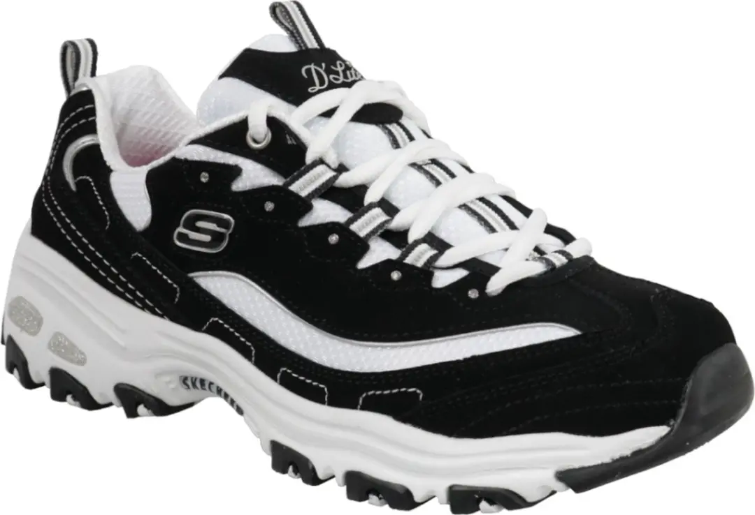 Skechers D Lites Biggest Fan 11930-BKW, Vrouwen, Zwart, Sneakers, maat: 35,5