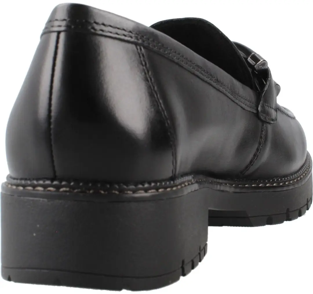 Tamaris dames leren slippers 1-24740-47-001 dames loafers zwart