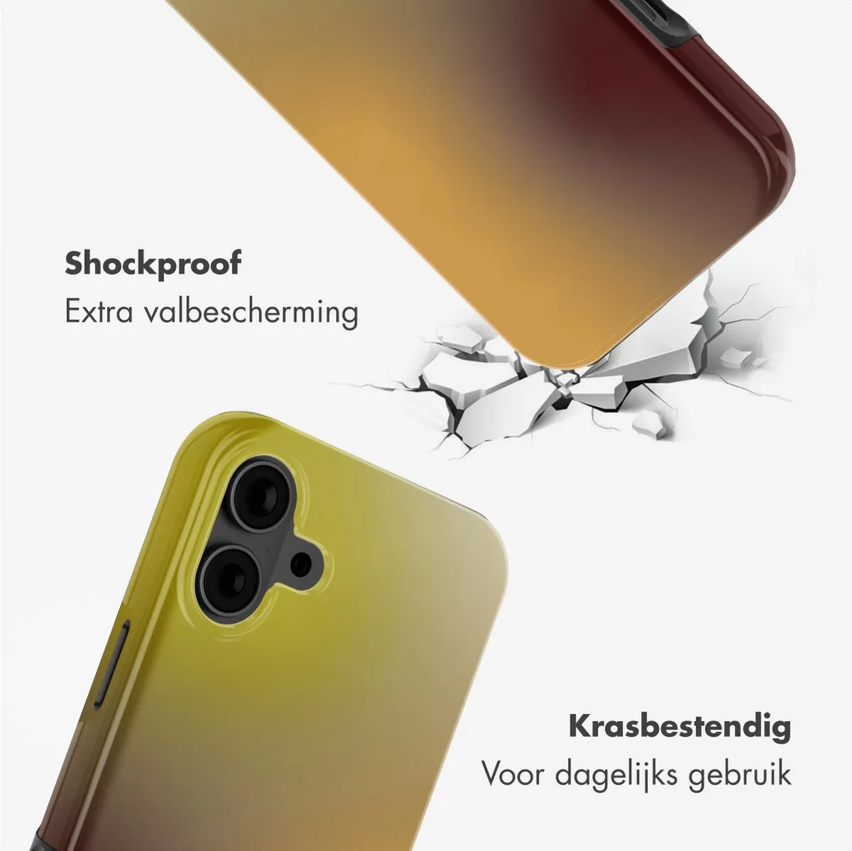 Selencia Hoesje iPhone 16 Gradient Olive Dust - MagSafe