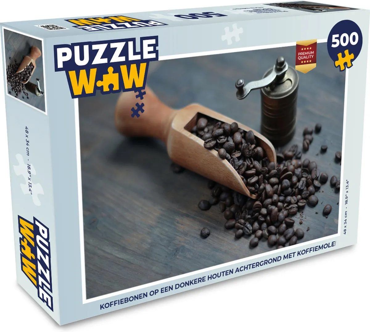 PuzzleWow Koffiebonen Legpuzzel 500 Stuks