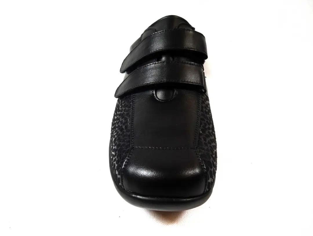 Wäldlaufer Klittenbandschoen M54302.308.001 - Extra Wijd - 39 - Zwart/Combi