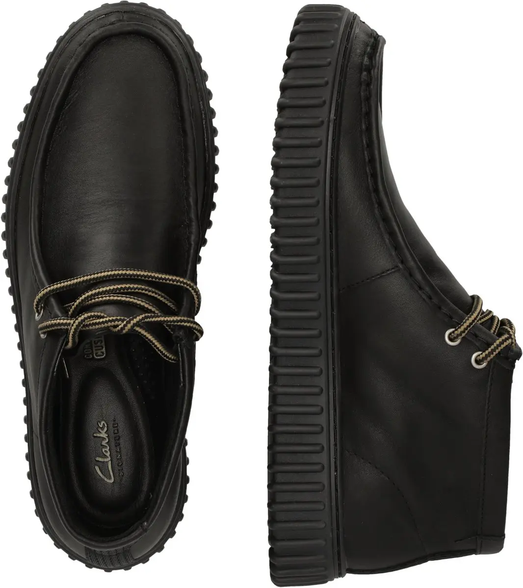 Clarks Torhill Hi Heren Veterschoenen - Zwart - afbeelding 6 van 6