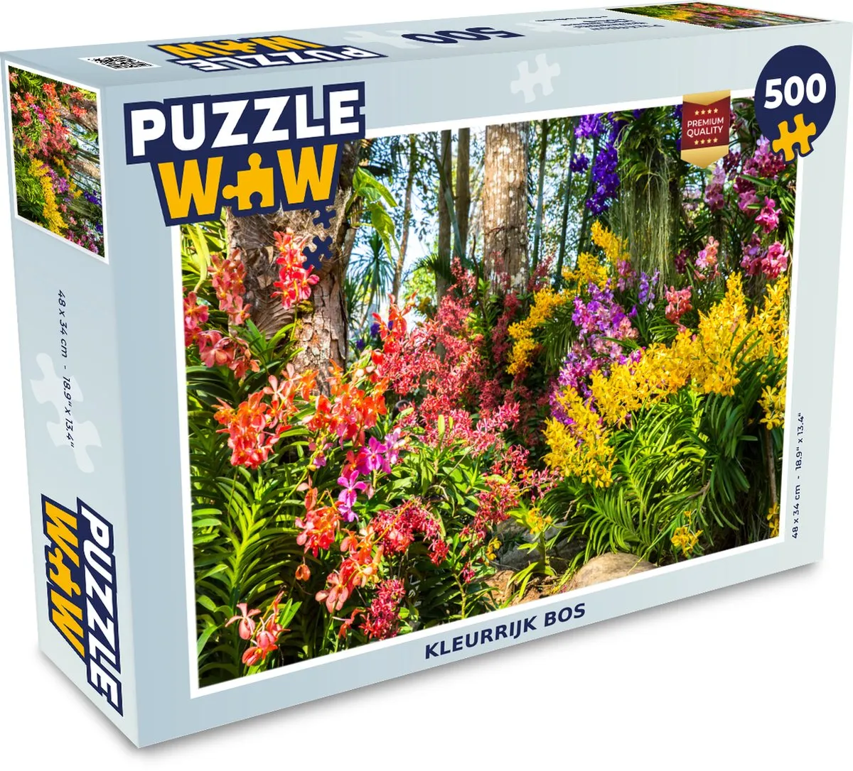 PuzzleWow Bloemen Regenboog Bos Seizoenen Legpuzzel 500 Stuks