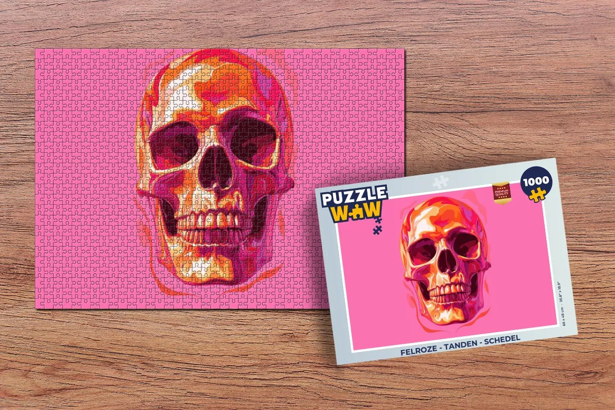 PuzzleWow Legpuzzel 1000 Stuks - Schedel & Tanden