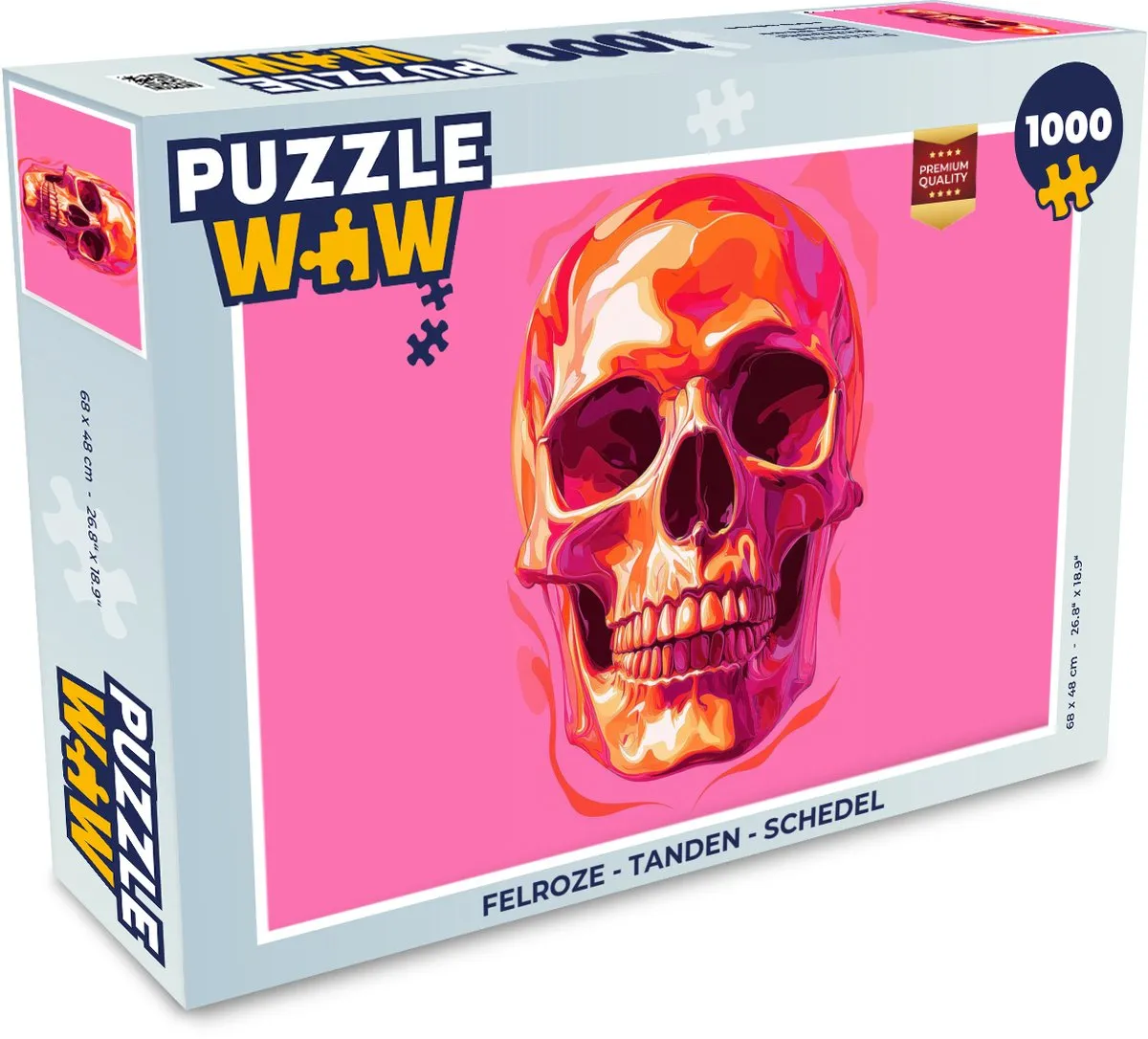 PuzzleWow Legpuzzel 1000 Stuks - Schedel & Tanden