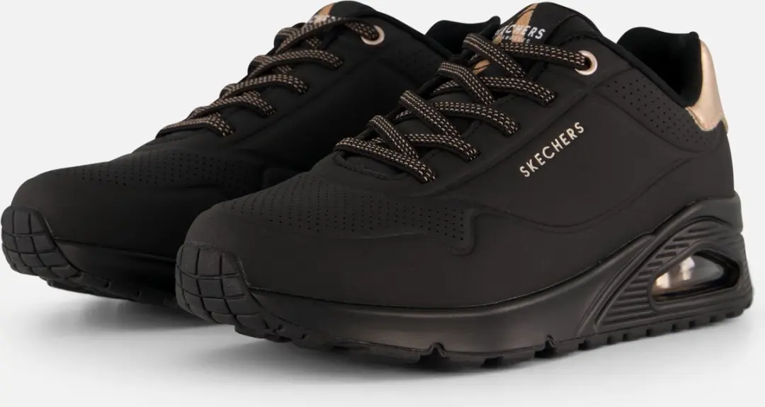 Skechers Uno Shimmer Away Sneakers zwart