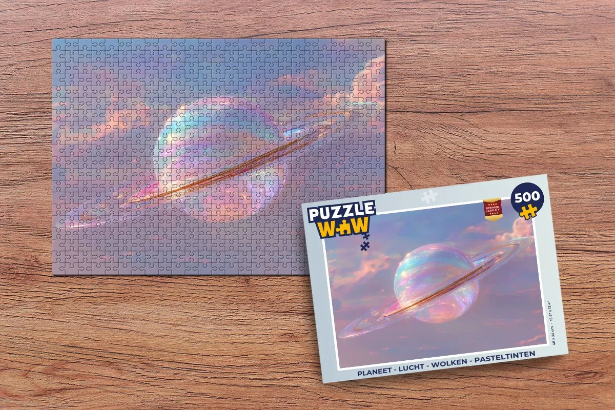 PuzzleWow Planeet Wolken Legpuzzel 500 Stuks - Pasteltinten