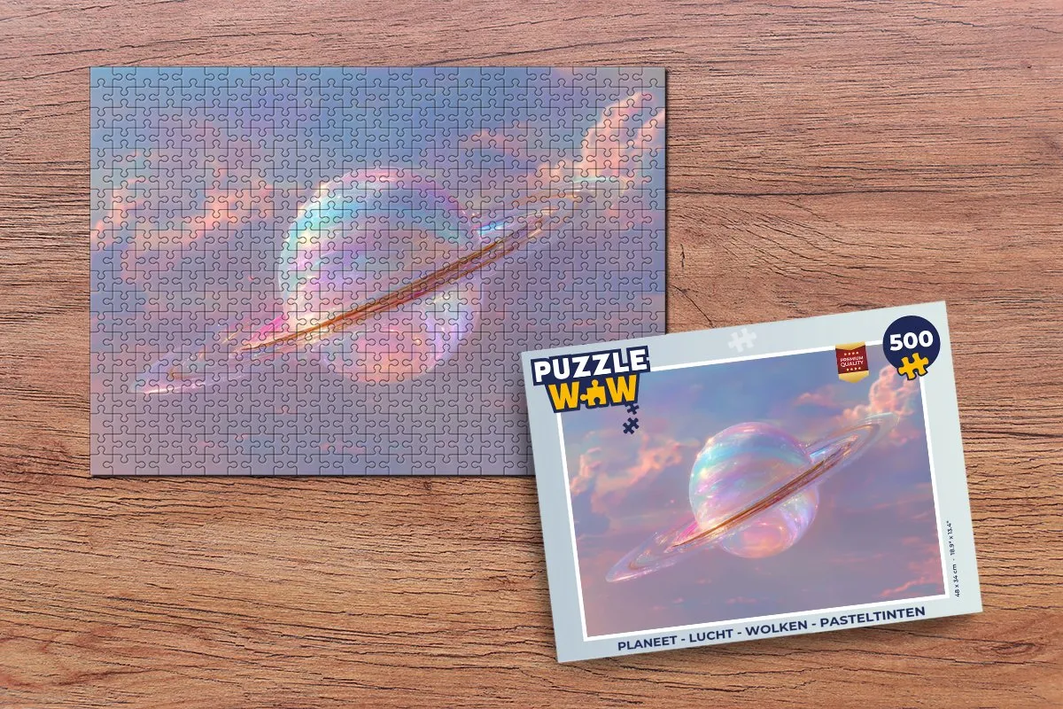 PuzzleWow Planeet Wolken Legpuzzel 500 Stuks - Pasteltinten