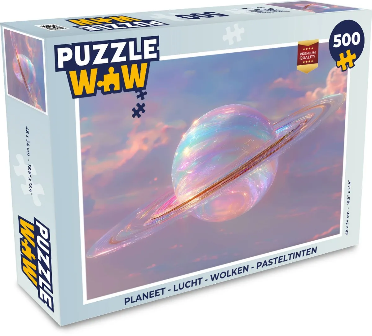 PuzzleWow Planeet Wolken Legpuzzel 500 Stuks - Pasteltinten