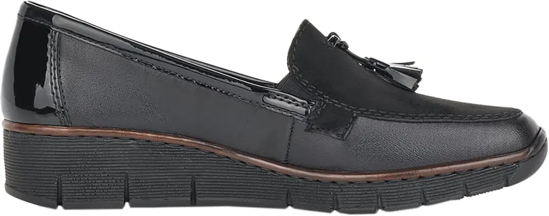 RIEKER 53771-00 Mocassin zwart maat 39