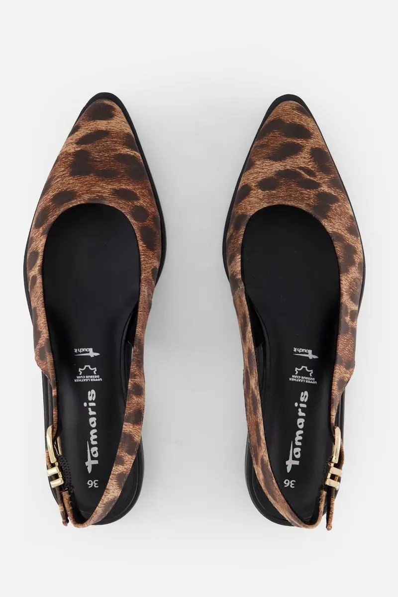 Tamaris Slingbacks 131225 - Bruin Panterprint - Leer - Maat 39 - afbeelding 6 van 6