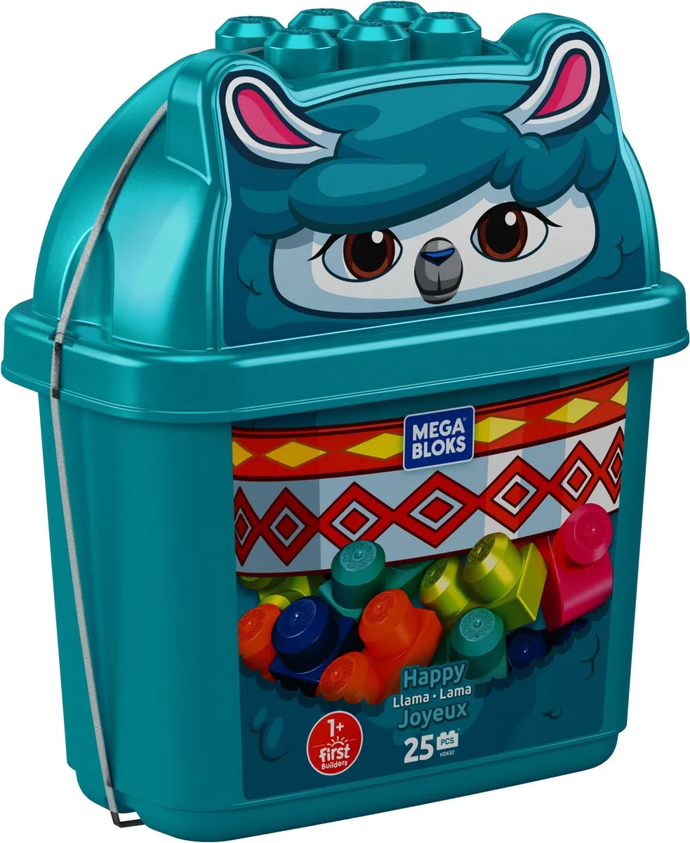 Fisher Price Mega Bloks Happy Lama HDK82 - 25 Stuks - Meerkleurig