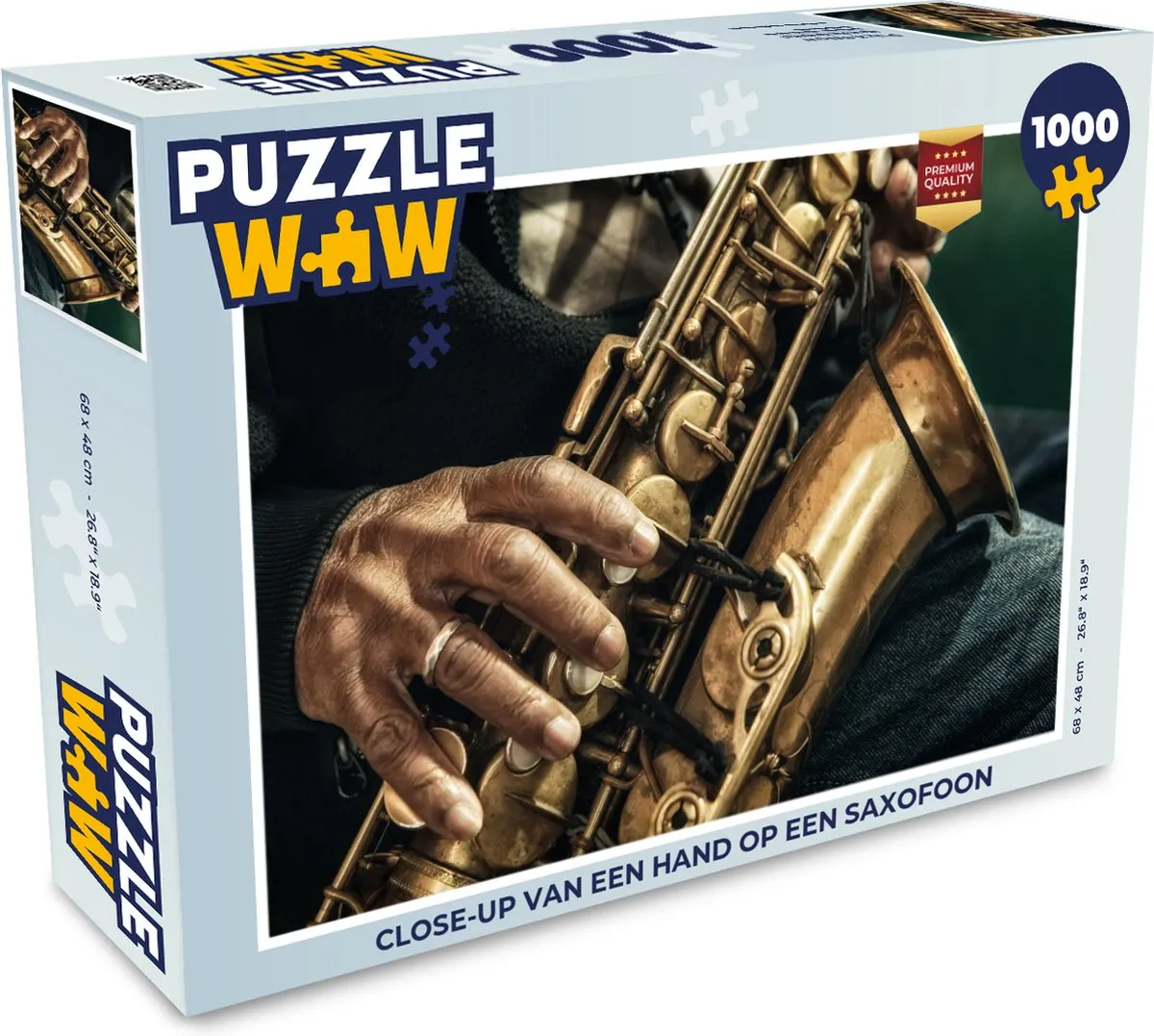PuzzleWow Legpuzzel 1000 Stuks Saxofoon - Multicolor