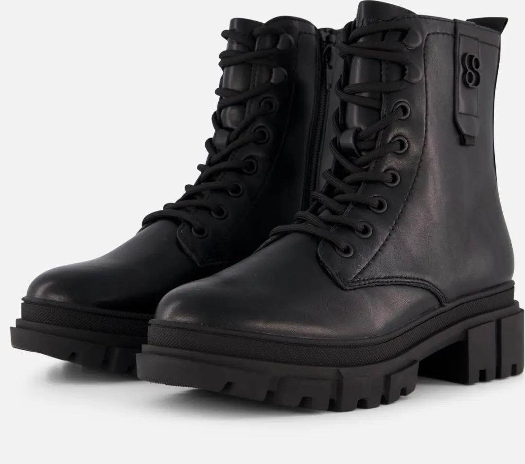 S.Oliver Veterboots zwart Synthetisch