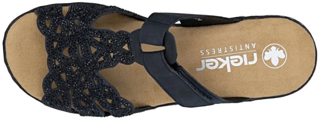 Rieker Dames Slides 62986-14 - Maat 41 - Donkerblauw - afbeelding 6 van 6