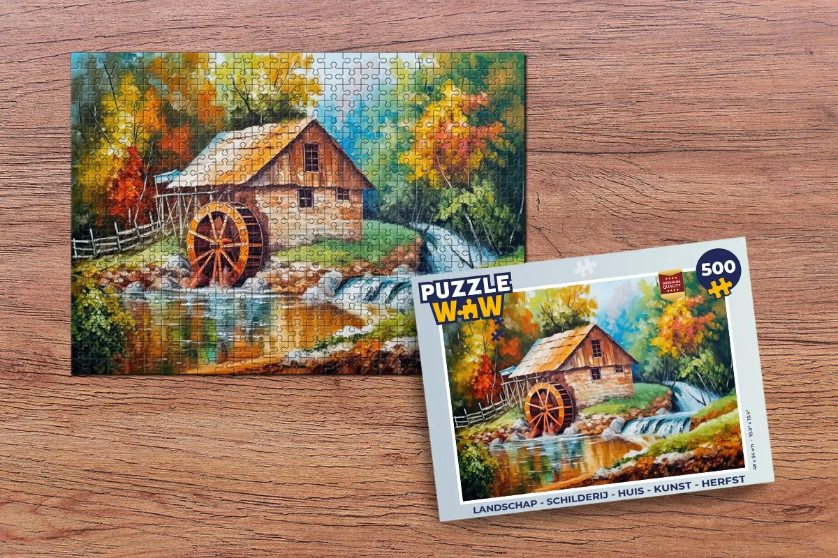 PuzzleWow Landschap Herfst Legpuzzel 500 Stuks - Multicolor