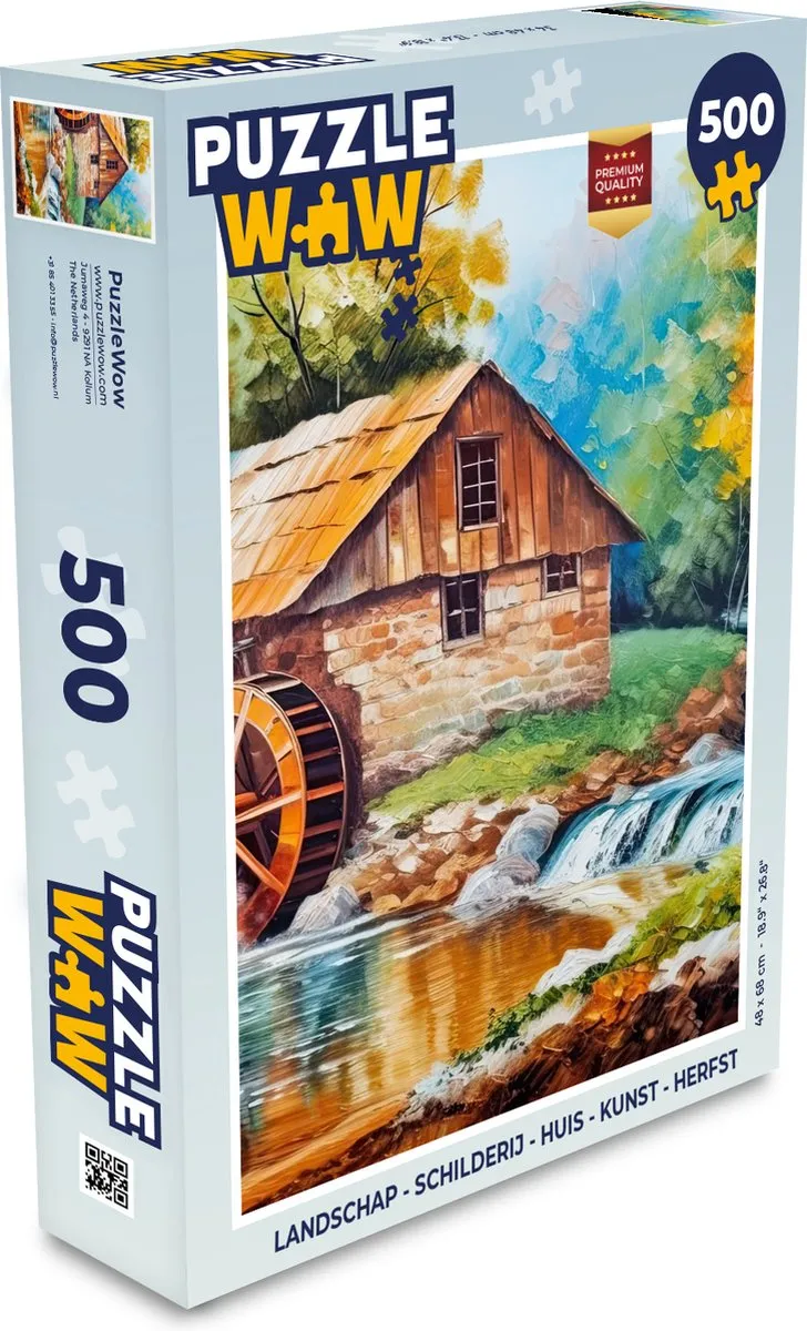 PuzzleWow Landschap Herfst Legpuzzel 500 Stuks - Multicolor
