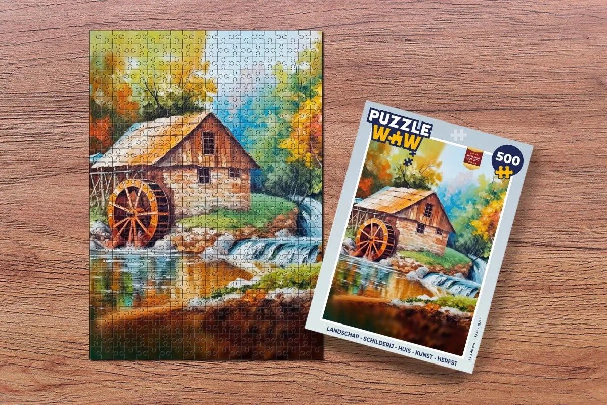 PuzzleWow Landschap Herfst Legpuzzel 500 Stuks - Multicolor