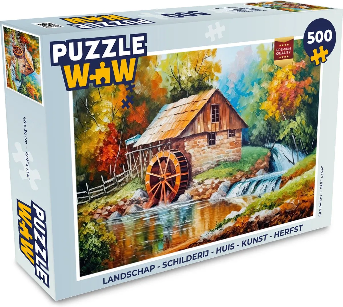PuzzleWow Landschap Herfst Legpuzzel 500 Stuks - Multicolor