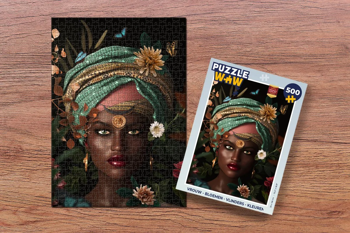 PuzzleWow Bloemen & Vlinders Legpuzzel 500 Stuks - Multicolor